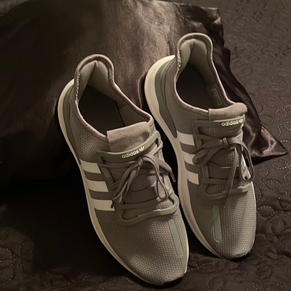 Grey and White adidas size 11
